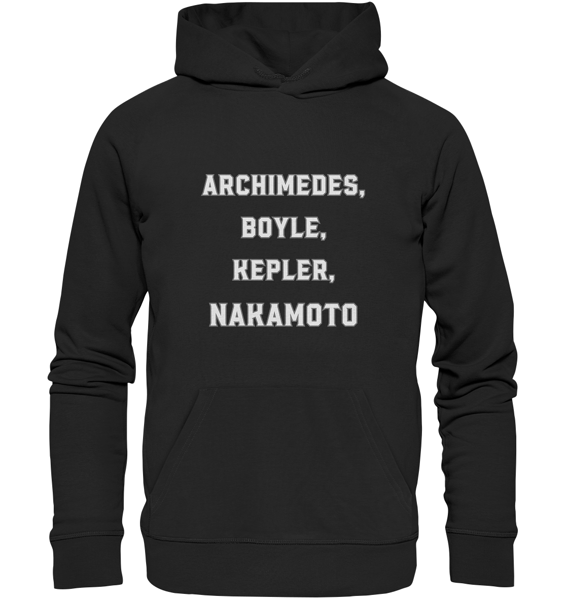 ARCHIMEDES, BOYLE, KEPLER, NAKAMOTO - Organic Basic Hoodie