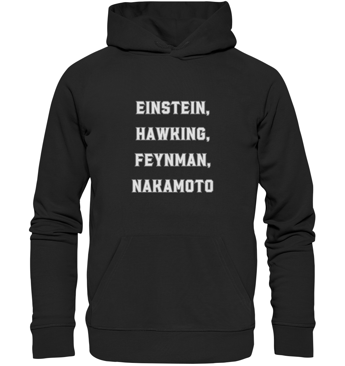 EINSTEIN, HAWKING, FEYNMAN, NAKAMOTO - Organic Basic Hoodie