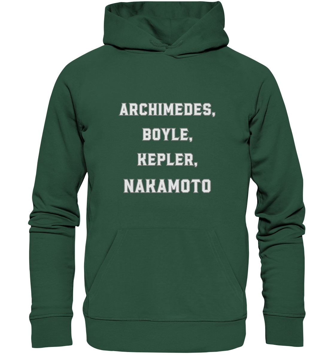 ARCHIMEDES, BOYLE, KEPLER, NAKAMOTO - Organic Basic Hoodie