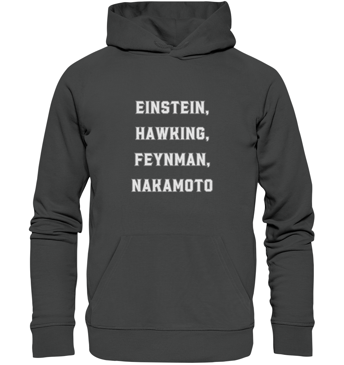 EINSTEIN, HAWKING, FEYNMAN, NAKAMOTO - Organic Basic Hoodie