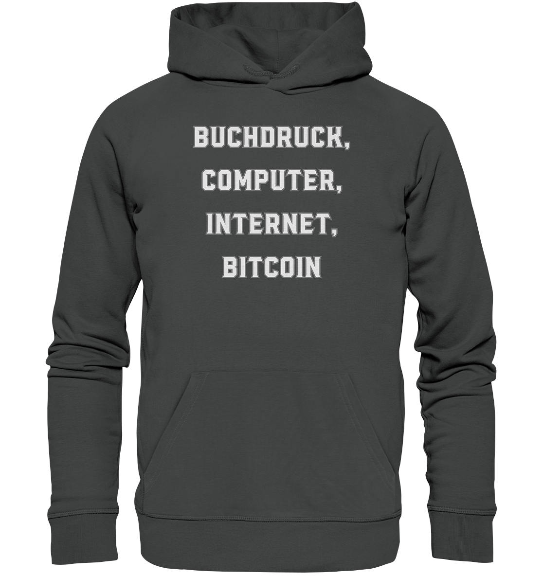 Buchdruck, Computer, Internet, Bitcoin - Organic Basic Hoodie