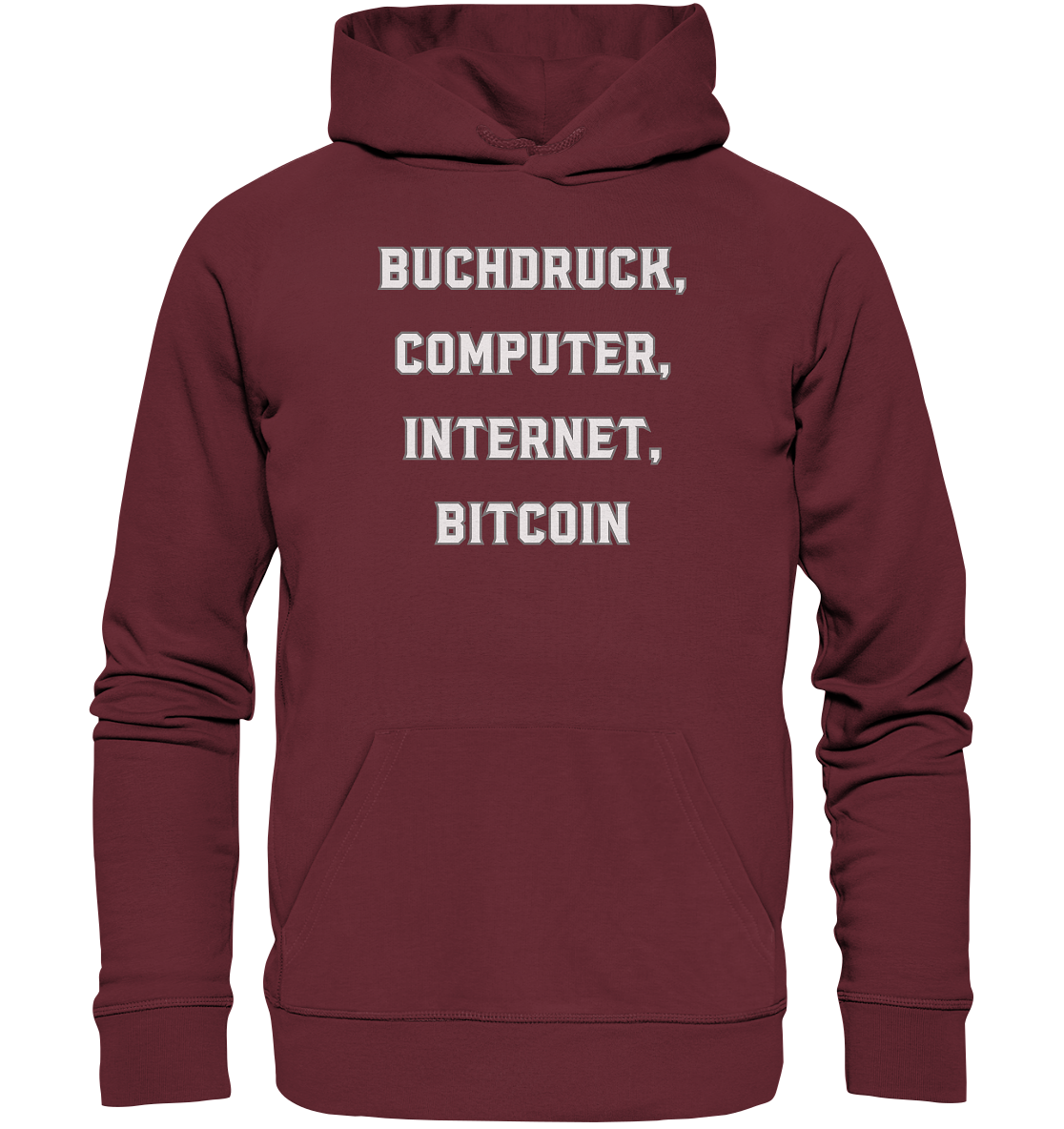 Buchdruck, Computer, Internet, Bitcoin - Organic Basic Hoodie