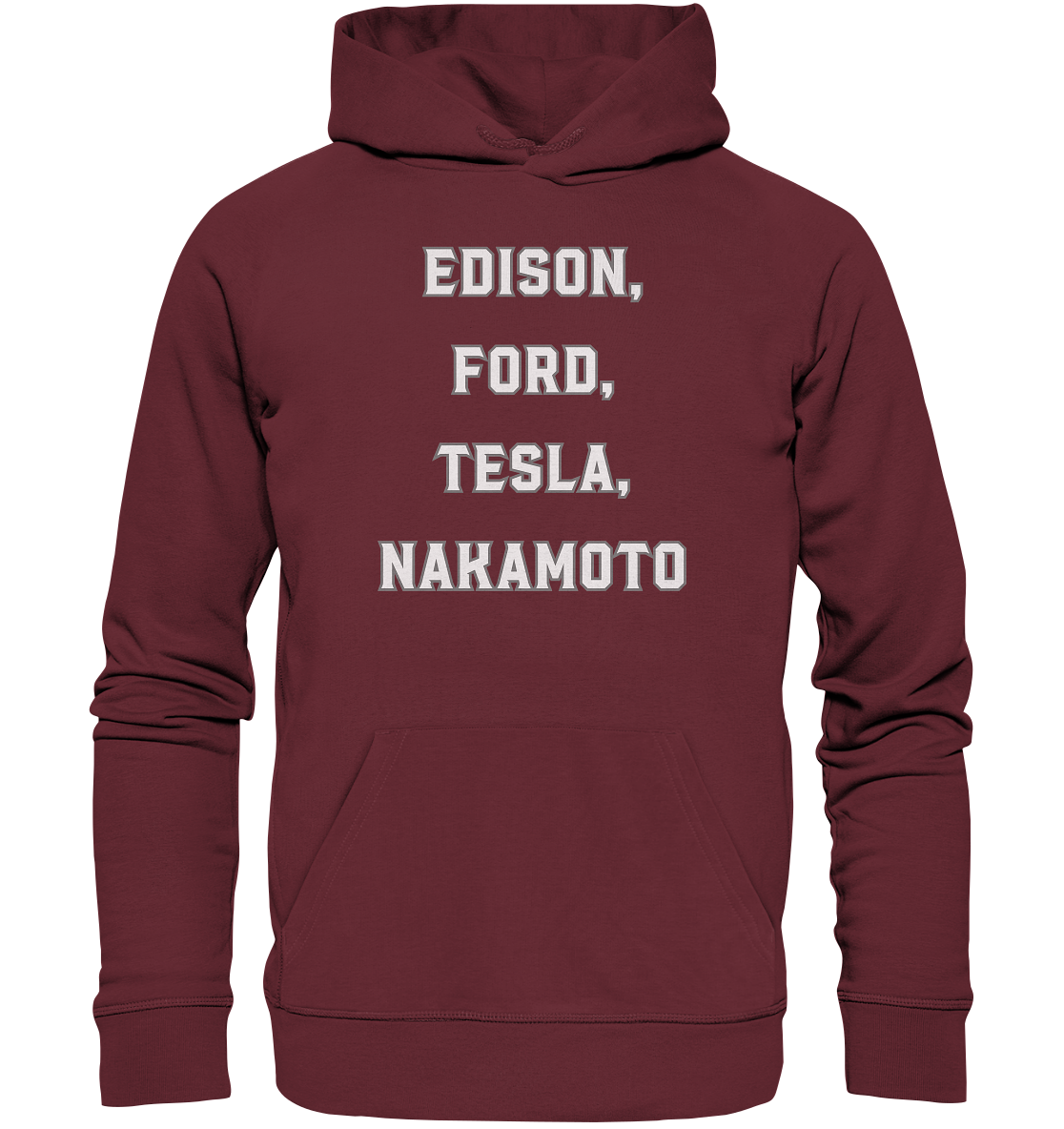 Erfinder: EDISON, FORD, TESLA, NAKAMOTO - Organic Basic Hoodie