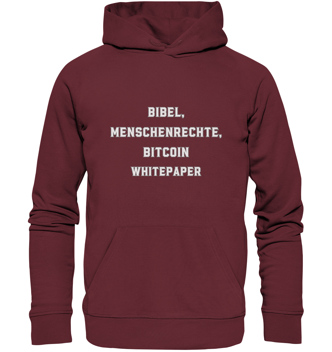 BIBEL, MENSCHENRECHTE, BITCOIN WHITEPAPER - Organic Basic Hoodie