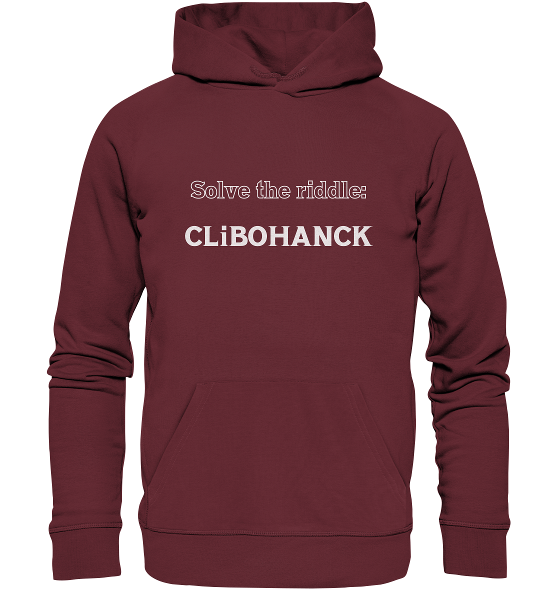 SOLVE THE RIDDLE - CLiBOHANCK - Organic Basic Hoodie