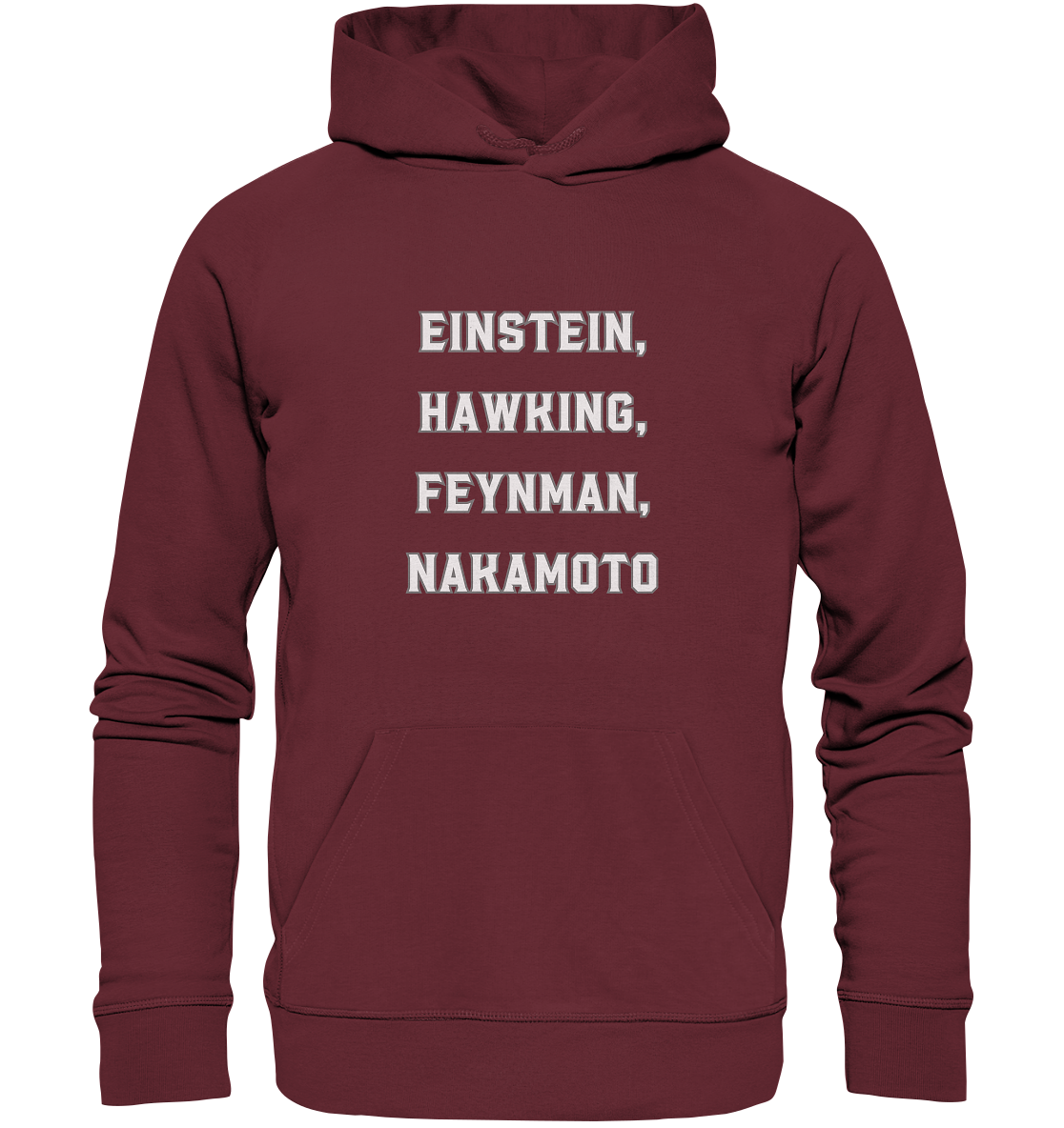 EINSTEIN, HAWKING, FEYNMAN, NAKAMOTO - Organic Basic Hoodie