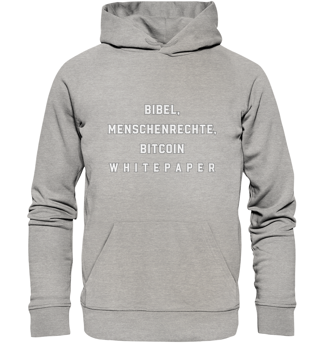 BIBEL, MENSCHENRECHTE, BITCOIN W H I T E P A P E R  - Organic Basic Hoodie