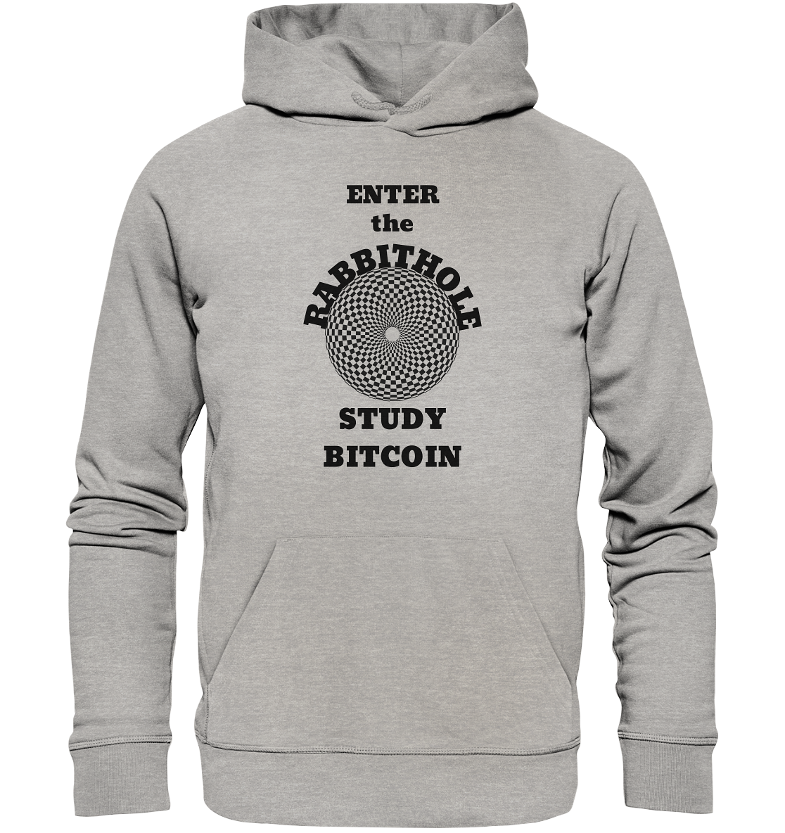 ENTER the RABBITHOLE - STUDY BITCOIN - Organic Basic Hoodie