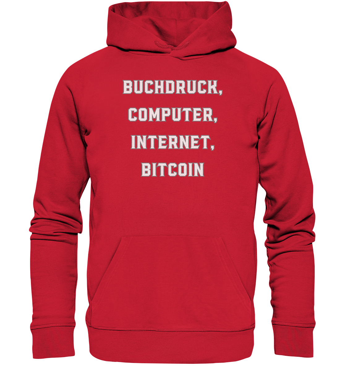 Buchdruck, Computer, Internet, Bitcoin - Organic Basic Hoodie