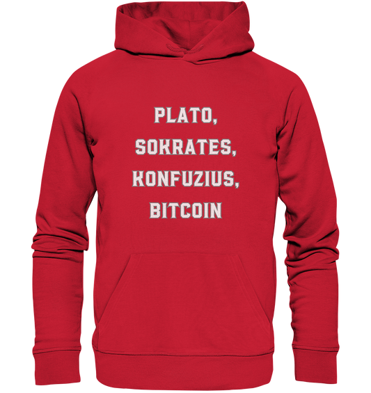 PLATO, SOKRATES, KONFUZIUS, BITCOIN  - Organic Basic Hoodie