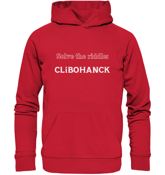 SOLVE THE RIDDLE - CLiBOHANCK - Organic Basic Hoodie