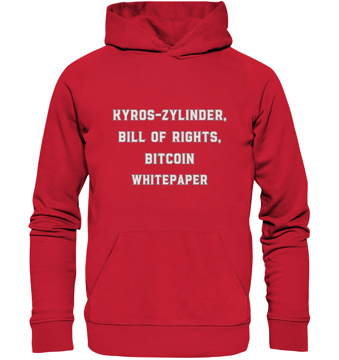 KYROS-ZYLINDER, BILL OF RIGHTS, BITCOIN WHITEPAPER - Organic Basic Hoodie