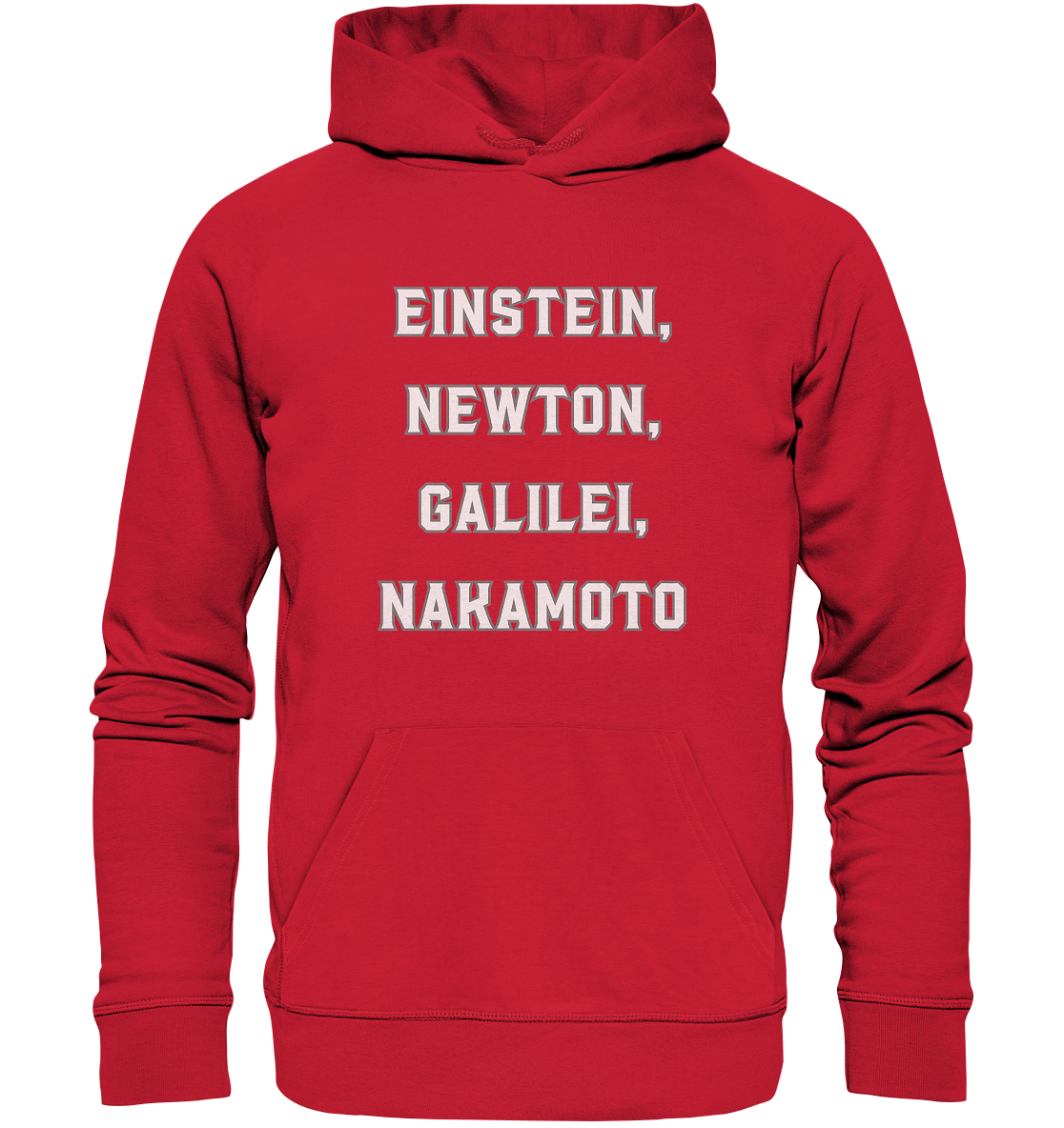 EINSTEIN, NEWTON, GALILEI, NAKAMOTO - Organic Basic Hoodie