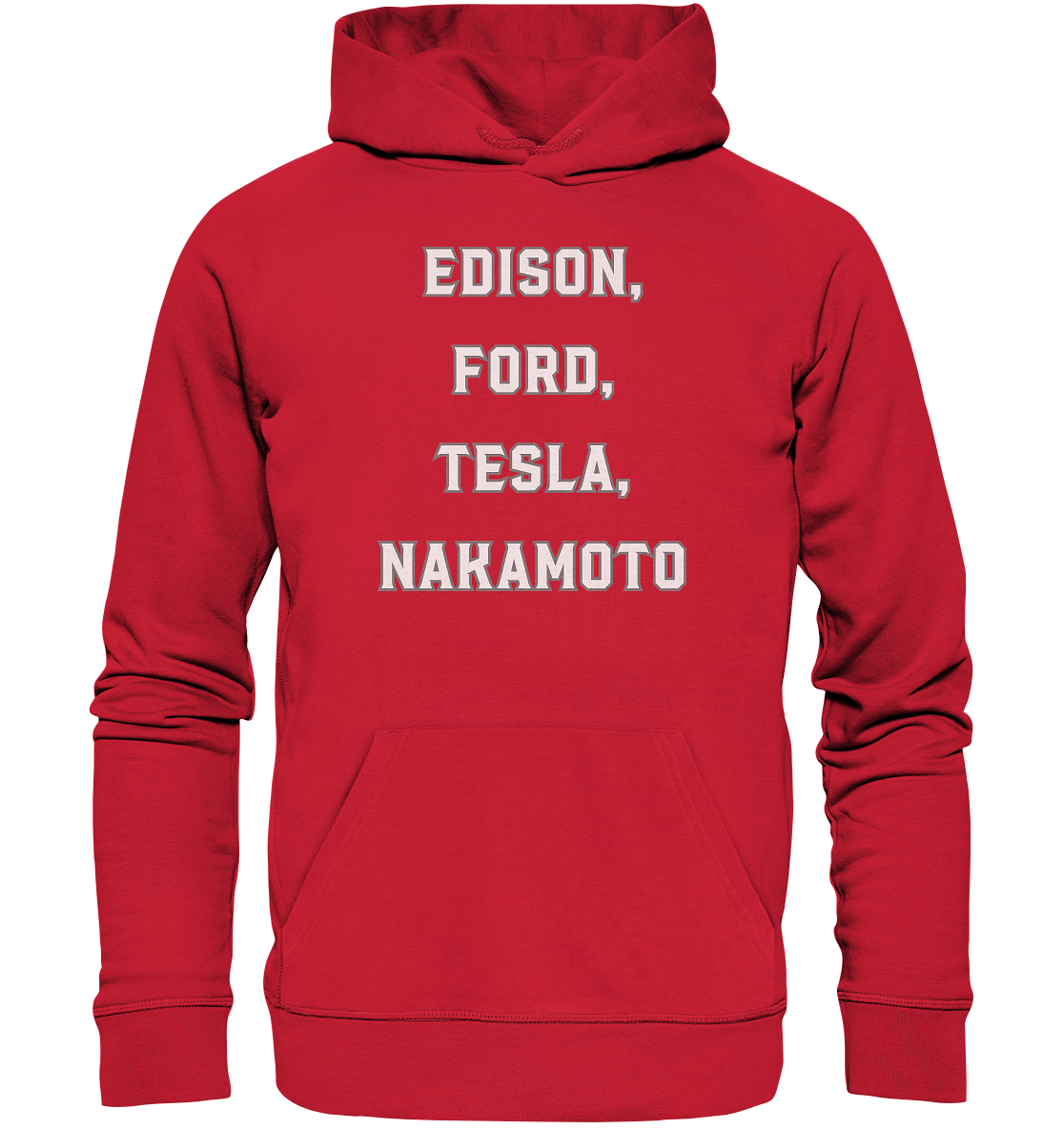 Erfinder: EDISON, FORD, TESLA, NAKAMOTO - Organic Basic Hoodie