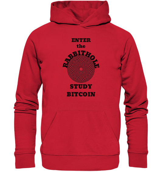 ENTER the RABBITHOLE - STUDY BITCOIN - Organic Basic Hoodie