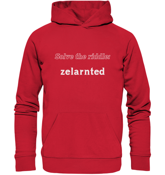 SOLVE THE RIDDLE - zelarnted - Organic Basic Hoodie