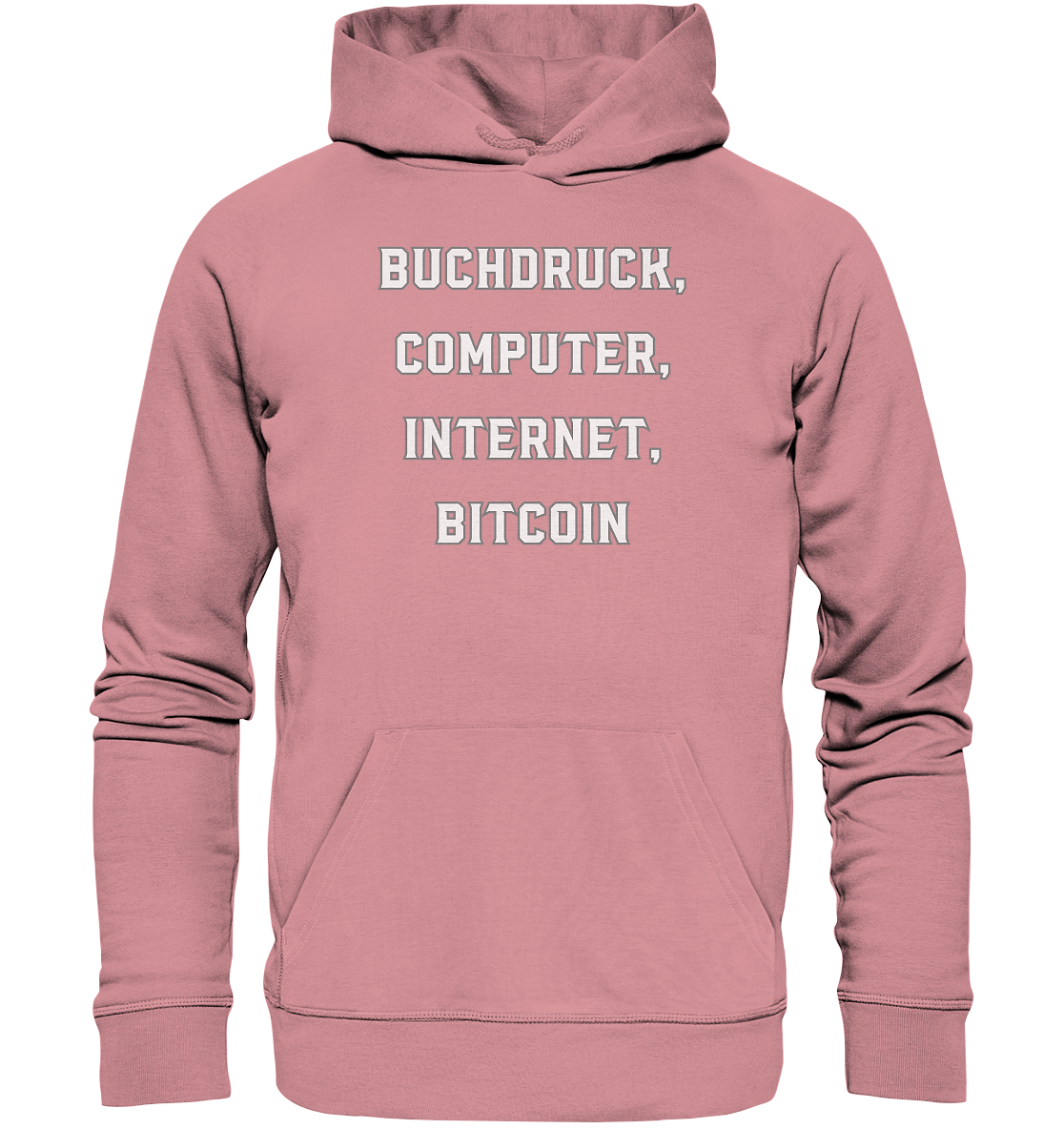 Buchdruck, Computer, Internet, Bitcoin - Organic Basic Hoodie