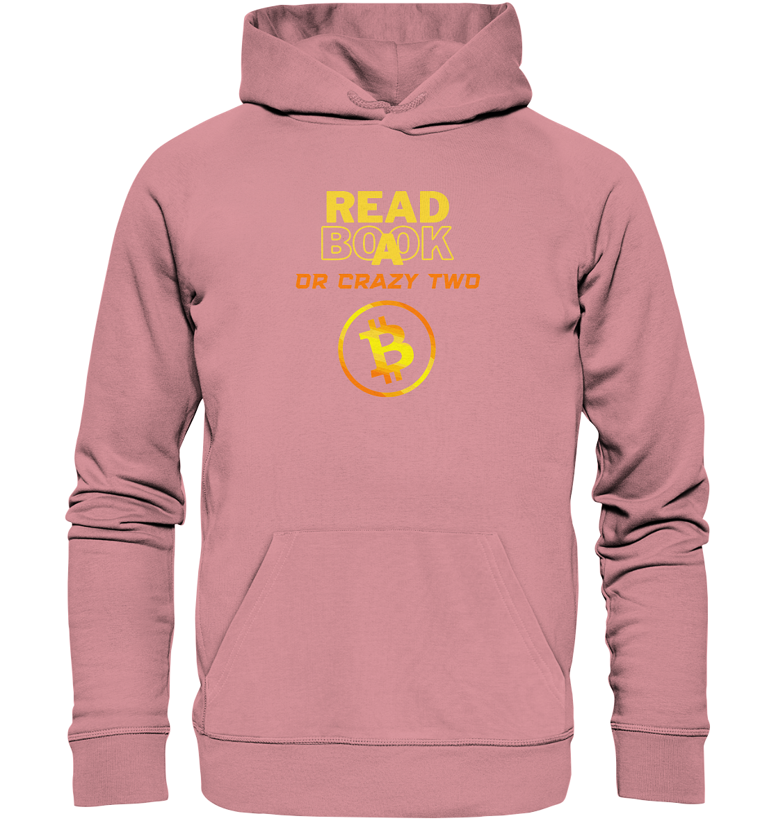 READ A BOOK or CRAZY TWO - (Schrift "crazy" in orange) - Organic Basic Hoodie