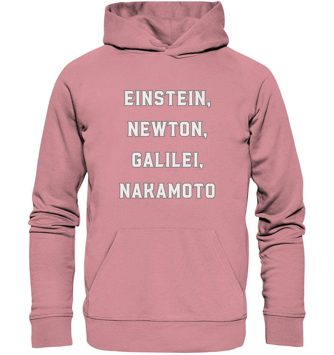 EINSTEIN, NEWTON, GALILEI, NAKAMOTO - Organic Basic Hoodie