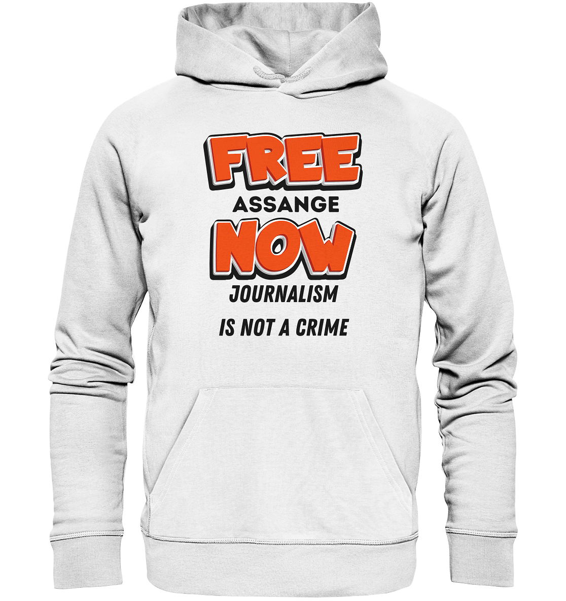 FREE ASSANGE NOW - JOURNALISM IS NOT A CRIME - Organic Basic Hoodie