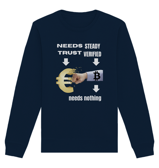 Needs TRUST / Needs NOTHING - Organic Basic Unisex Sweatshirt