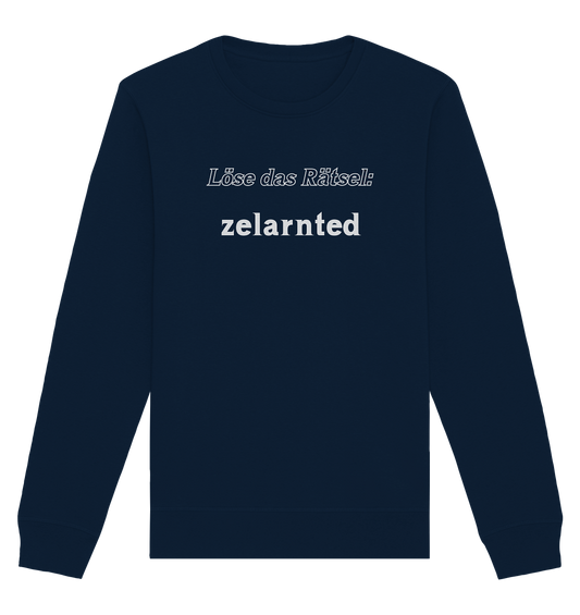 Löse das Rätsel - zelarnted - Organic Basic Unisex Sweatshirt