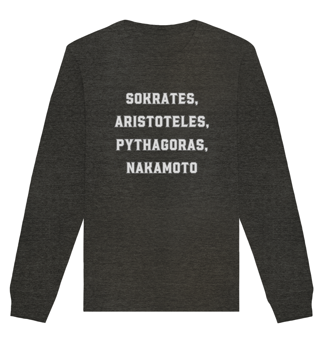 SOKRATES, ARISTOTELES, PHYTHAGORAS, NAKAMOTO  - Organic Basic Unisex Sweatshirt