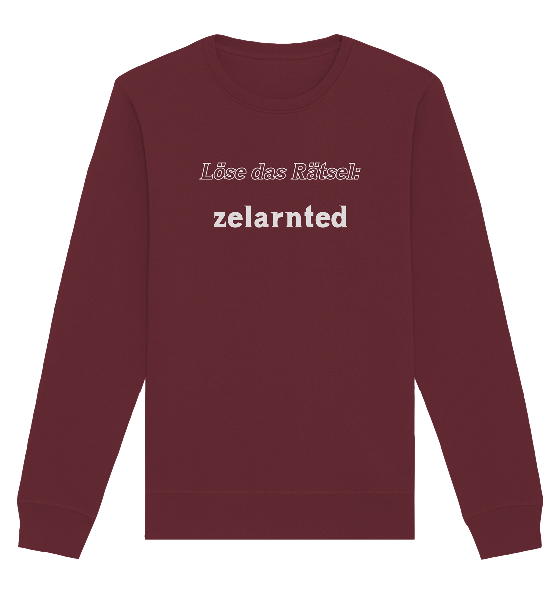 Löse das Rätsel - zelarnted - Organic Basic Unisex Sweatshirt