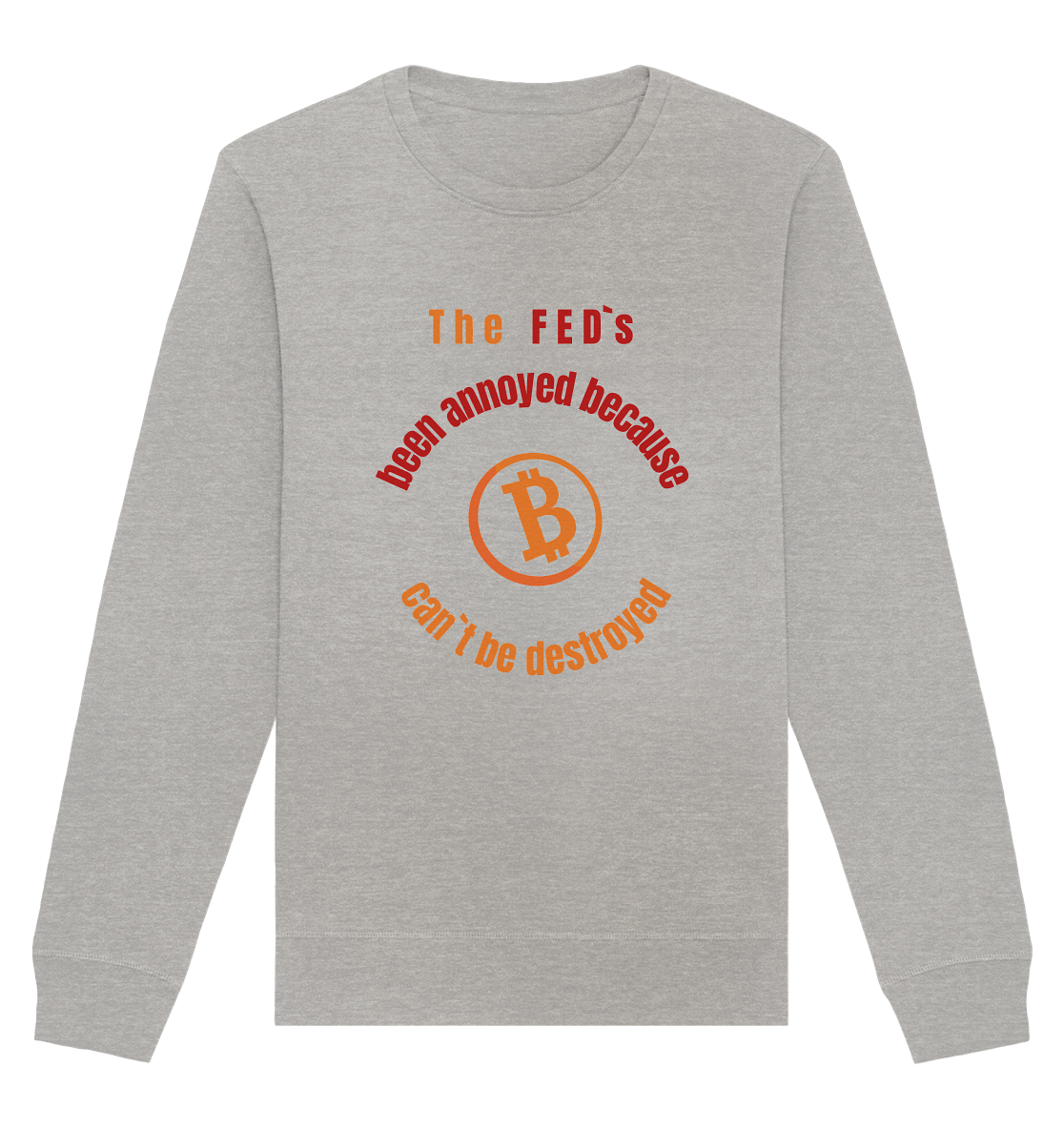 The FEDs been annoyed, BTC cant be destroyed - Organic Basic Unisex Sweatshirt