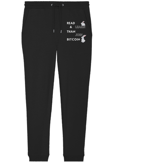 READ & LEARN THAN JOIN BITCOIN - Bunny Version - Ladies Collection  - Organic Jogger Pants