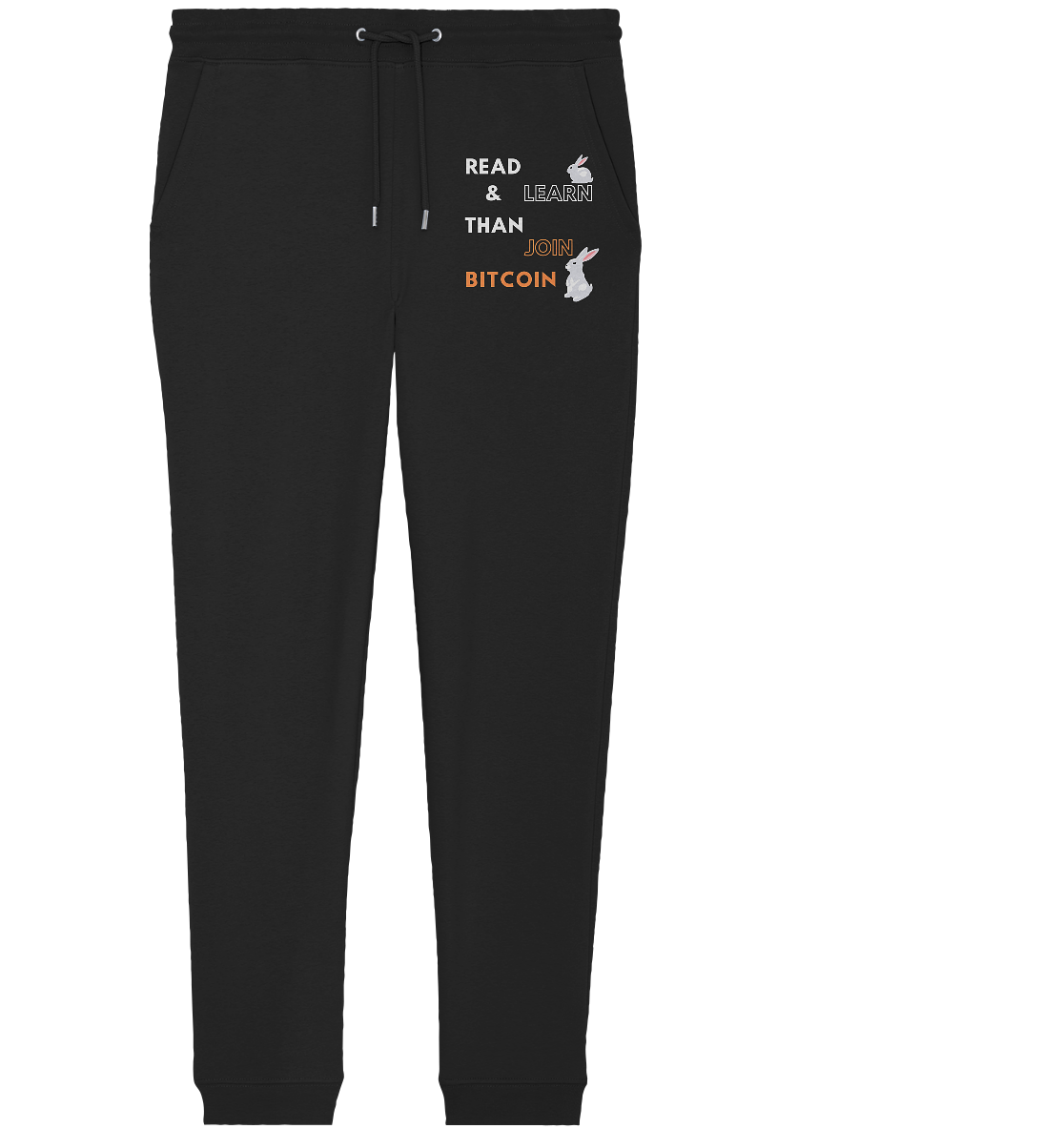 READ & LEARN, THAN JOIN BITCOIN - Bunny Version - Organic Jogger Pants