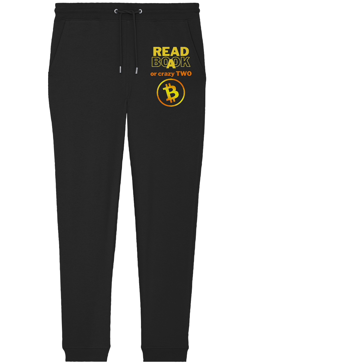 READ A BOOK or CRAZY TWO - (Variante crazy in orange) - Organic Jogger Pants