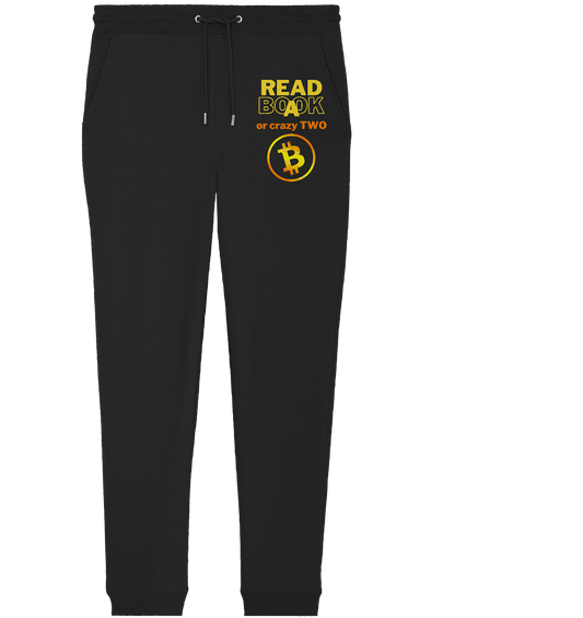 READ A BOOK or CRAZY TWO - (Variante crazy in orange) - Organic Jogger Pants