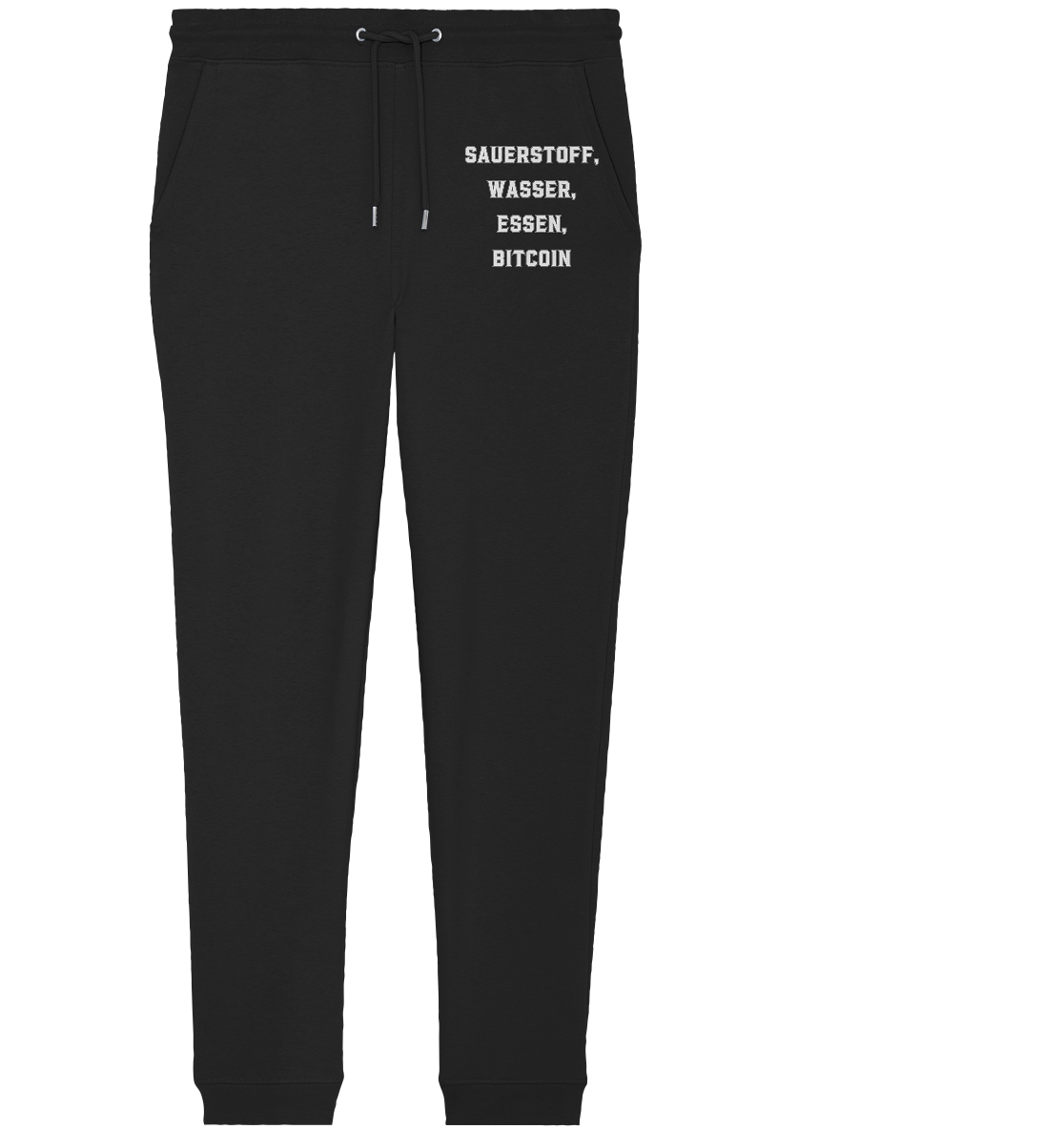 SAUERSTOFF, WASSER, ESSEN, BITCOIN- Ladies Collection   - Organic Jogger Pants