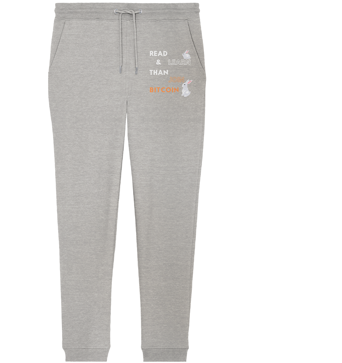 READ & LEARN, THAN JOIN BITCOIN - Bunny Version - Organic Jogger Pants