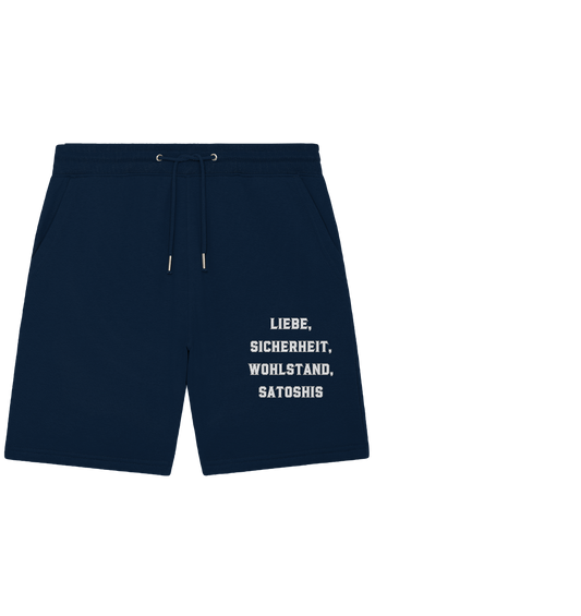 LIEBE, SICHERHEIT, WOHLSTAND, SATOSHIS - Ladies Collection  - Organic Jogger Shorts