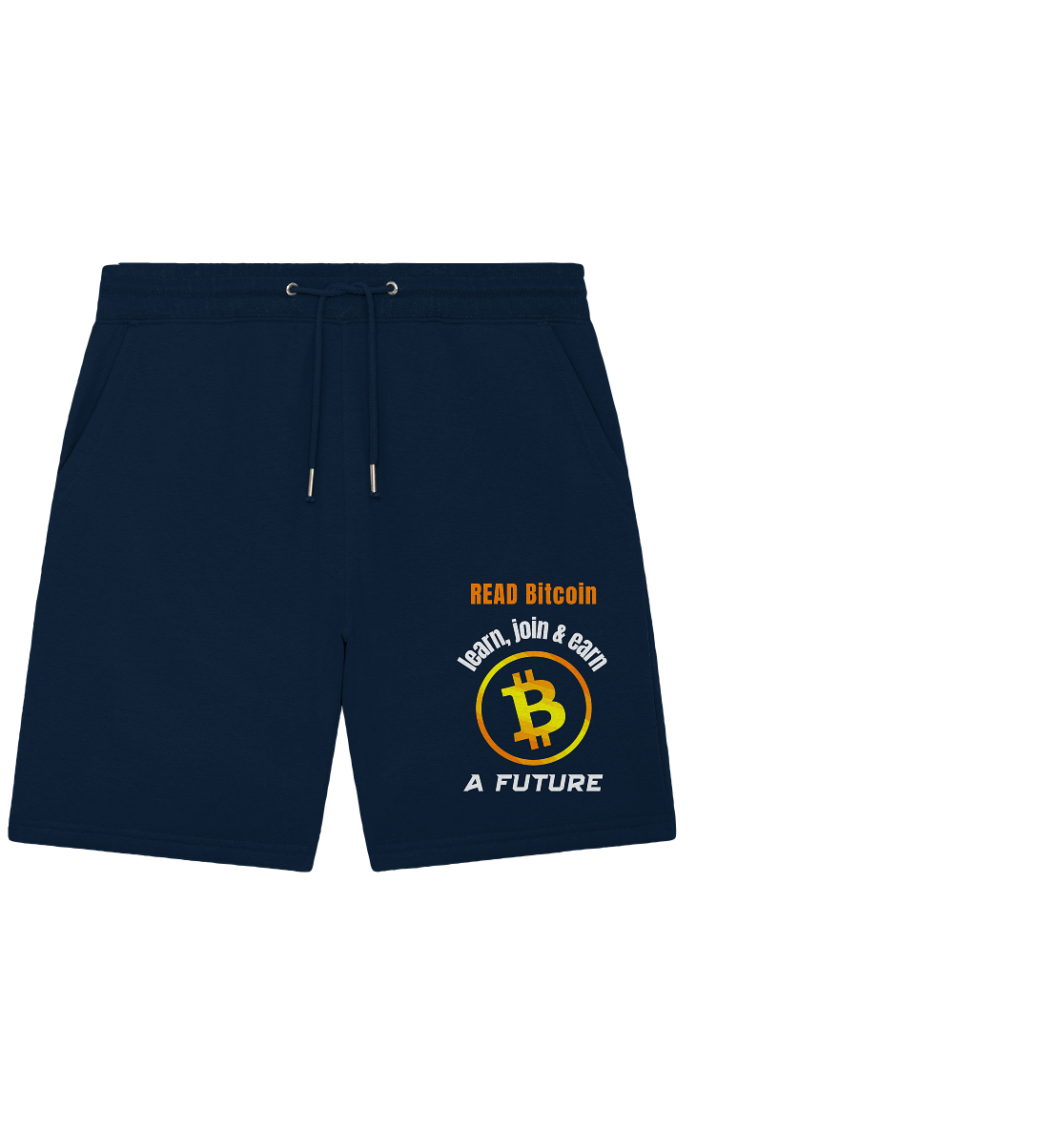 READ BITCOIN, learn & earn A FUTURE - Organic Jogger Shorts