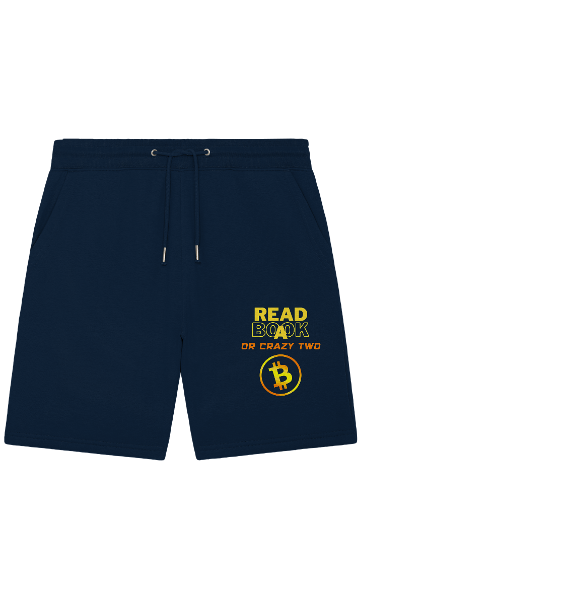 READ A BOOK or CRAZY TWO - (Schrift "crazy" in orange) Organic Jogger Shorts