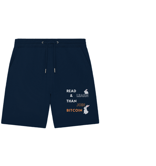 READ & LEARN, THAN JOIN BITCOIN - Bunny Version - Organic Jogger Shorts