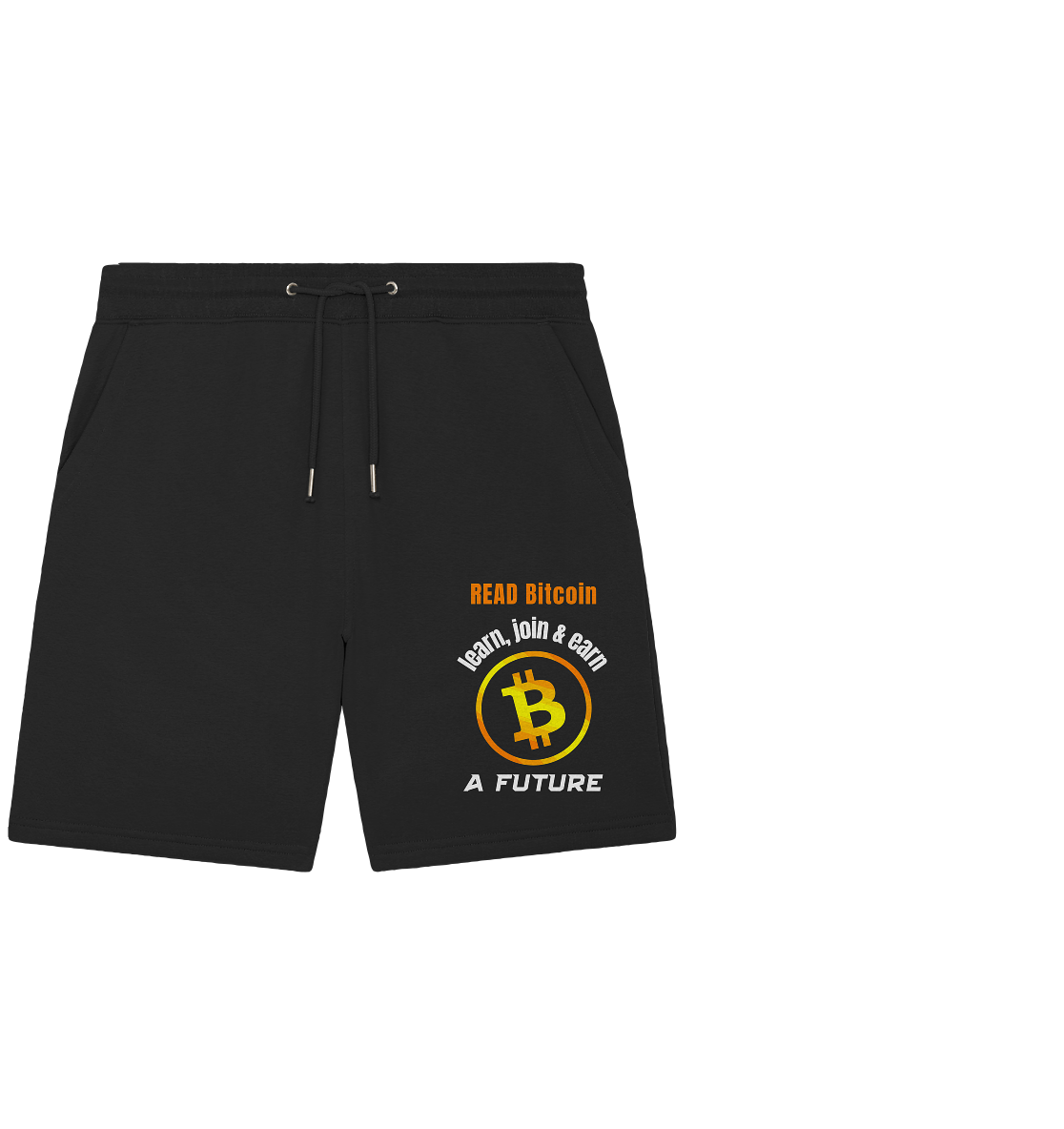 READ BITCOIN, learn & earn A FUTURE - Organic Jogger Shorts