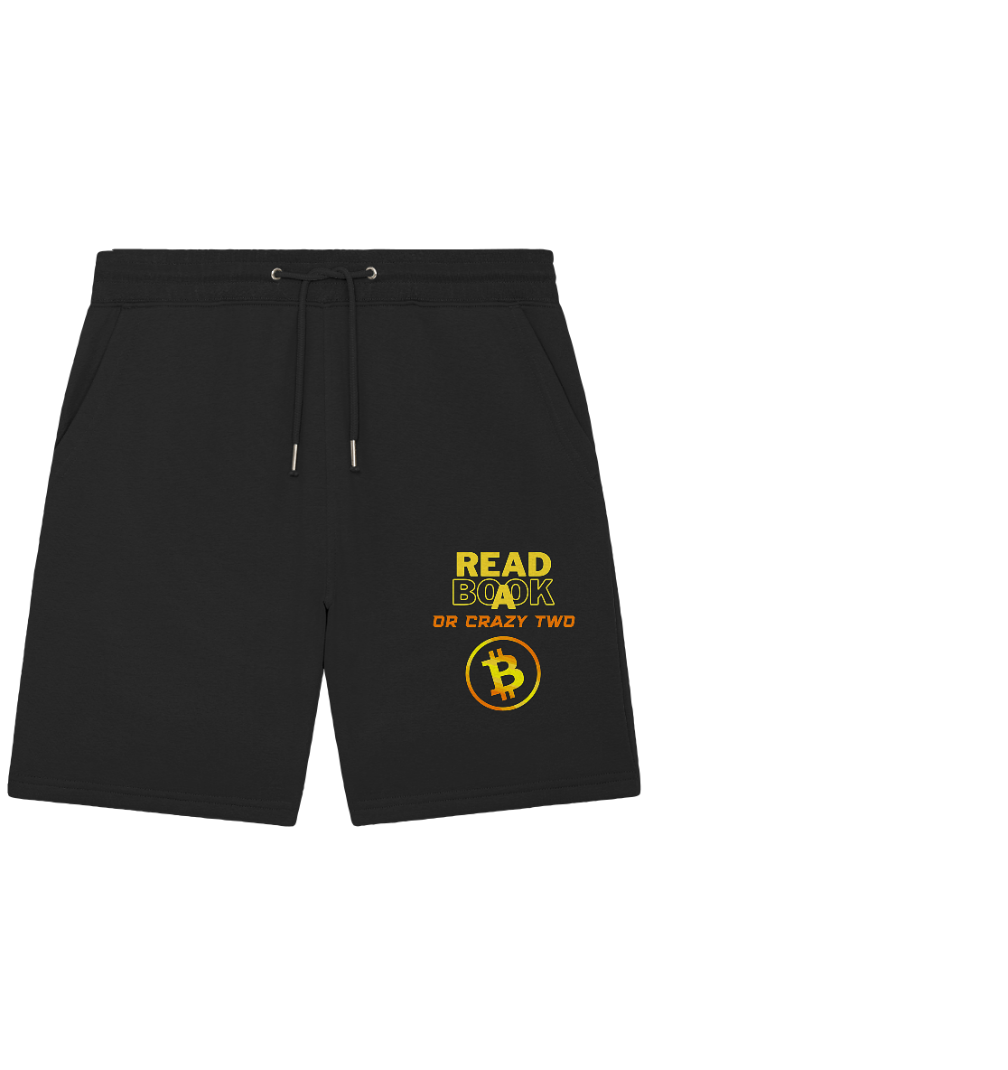 READ A BOOK or CRAZY TWO - (Schrift "crazy" in orange) Organic Jogger Shorts