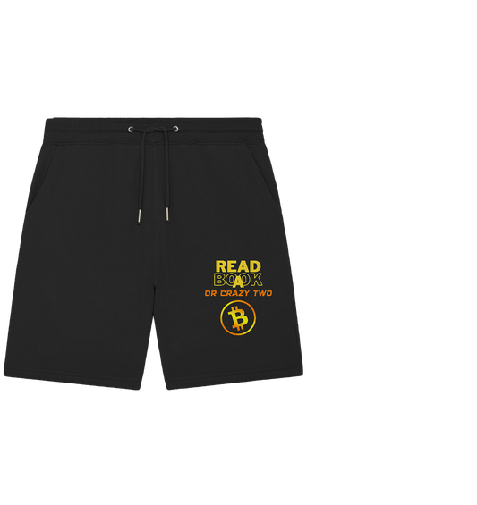 READ A BOOK or CRAZY TWO - (Schrift "crazy" in orange) Organic Jogger Shorts