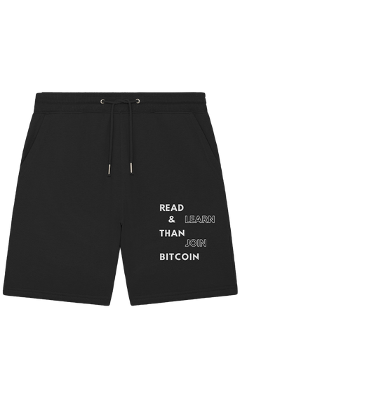 READ & LEARN THAN JOIN BITCOIN - Ladies Collection - Organic Jogger Shorts