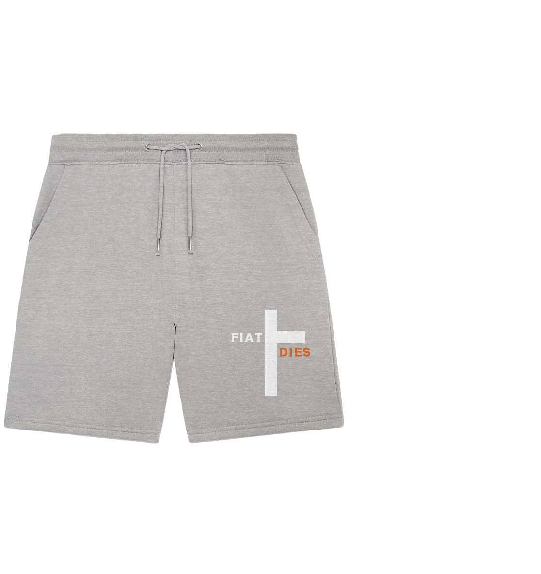 FIAT DIES  (Version: "FIAT" in weiss, "DIES" in orange) - Organic Jogger Shorts