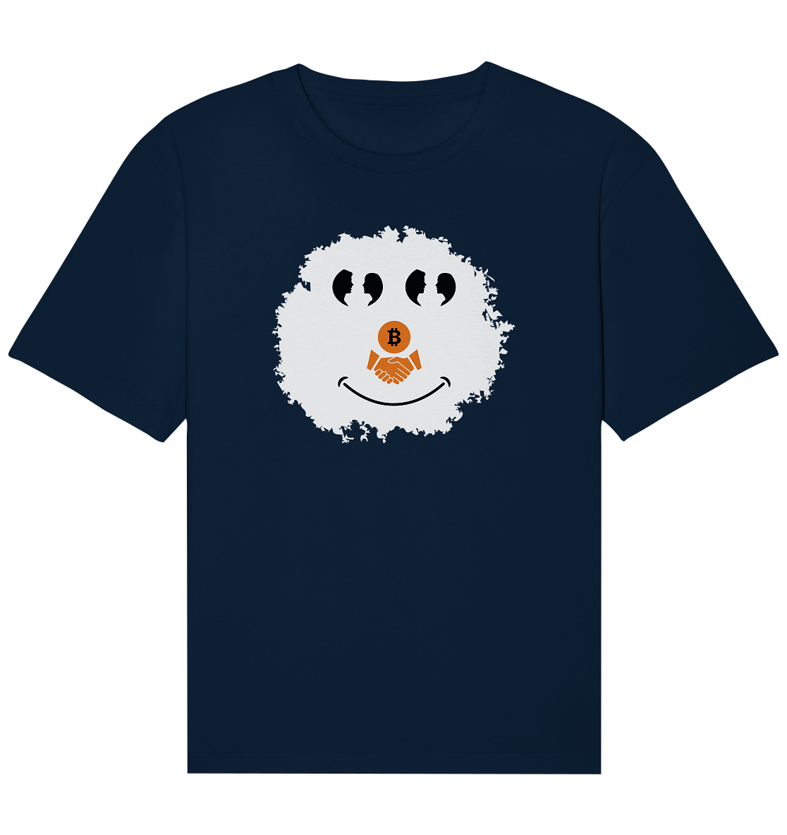 BITCOIN Augen Gespräch handshake SMILEY - Organic Relaxed Shirt