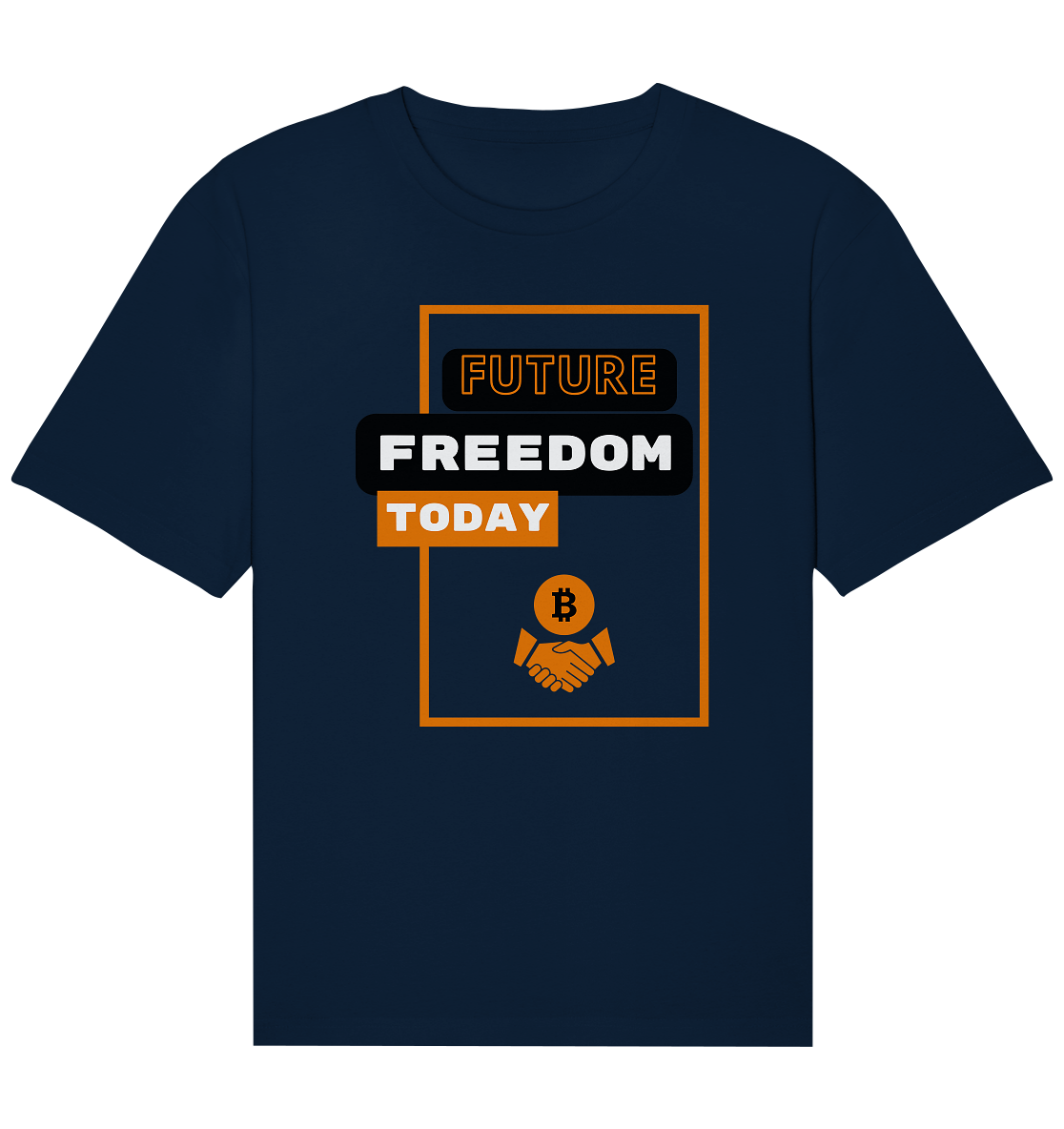 FUTURE FREEDOM TODAY (BTC handshake) - Organic Relaxed Shirt