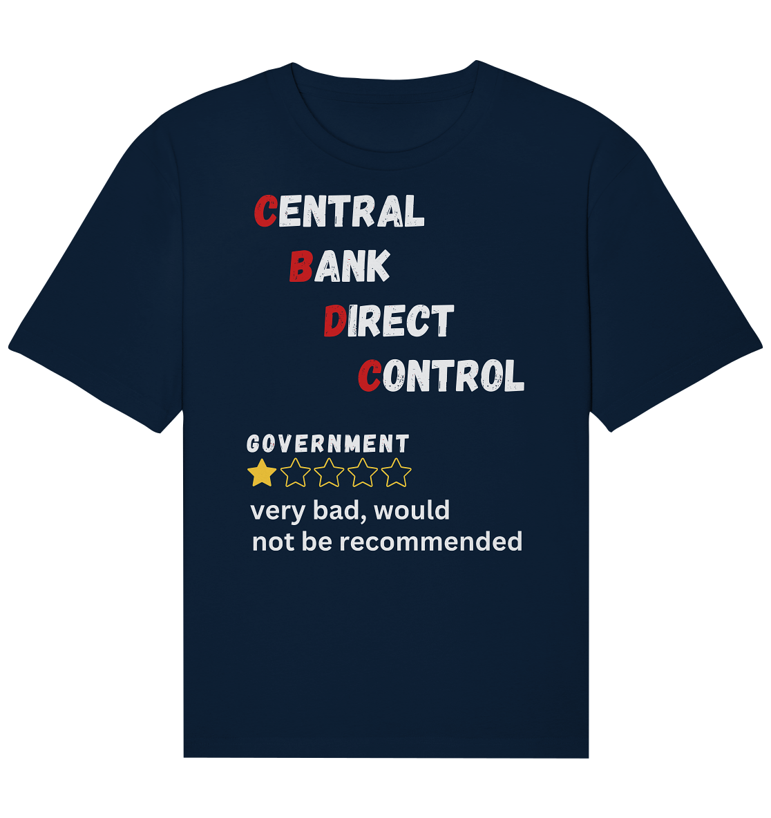 CENTRAL BANK DIRECT CONTROL - GOVERNMENT...not be recommended - STUDY BITCOIN  - Organic Relaxed Shirt