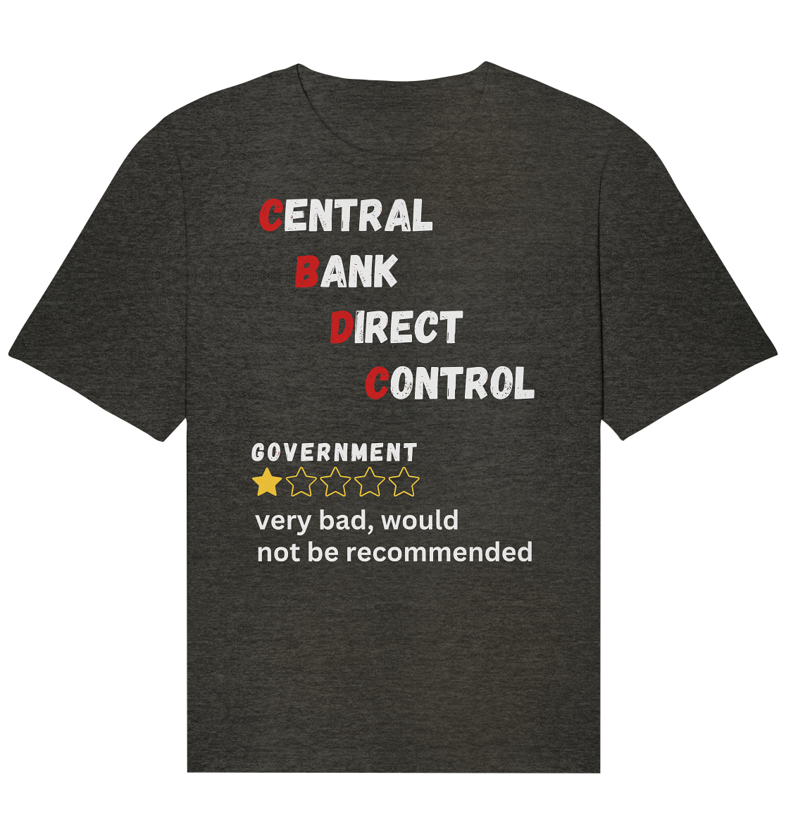 CENTRAL BANK DIRECT CONTROL - GOVERNMENT...not be recommended - STUDY BITCOIN  - Organic Relaxed Shirt