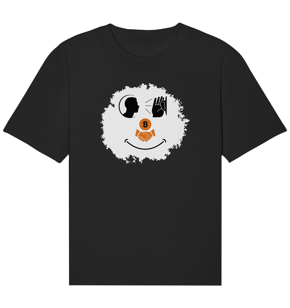 BITCOIN listen to handshake SMILEY - Organic Relaxed Shirt