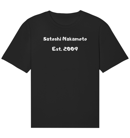 Satoshi Nakamoto Est. 2009 (Signatur pur) - Organic Relaxed Shirt